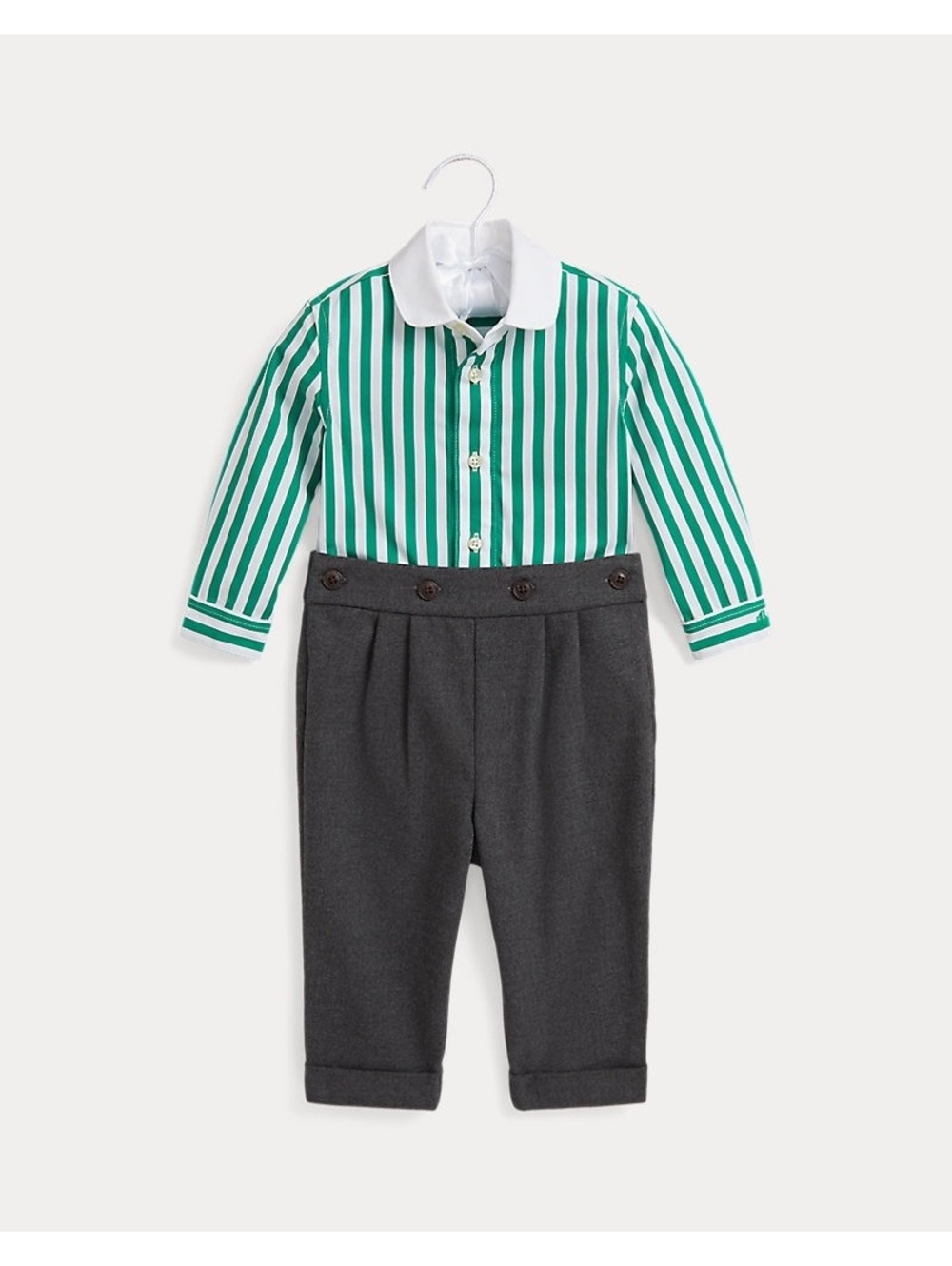 Ralph Lauren baby Boy Striped Shirt & Twill Trouser Set
